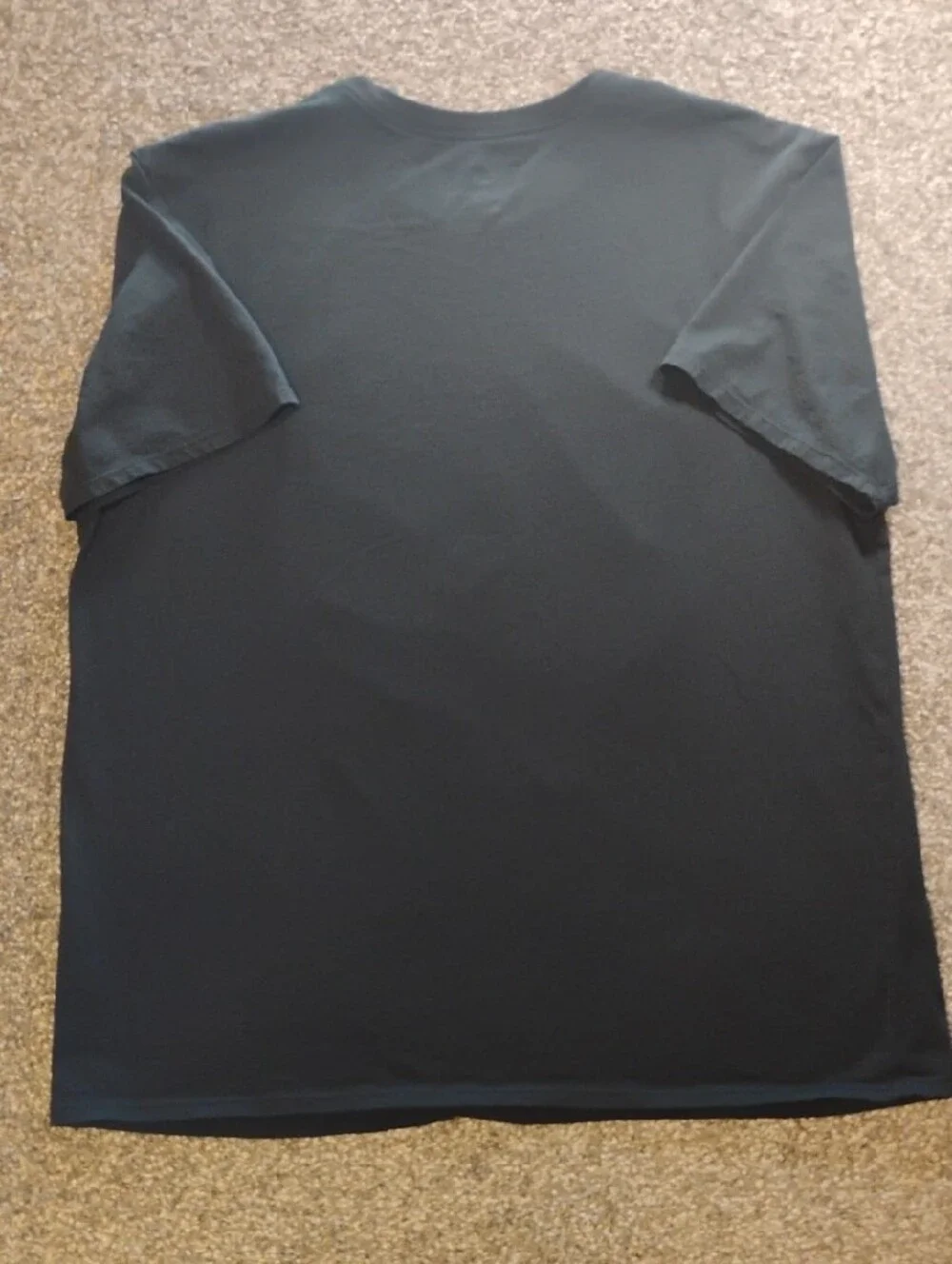 Nike Black T-Shirt with Blue Sky and Yellow Smoke Graphic